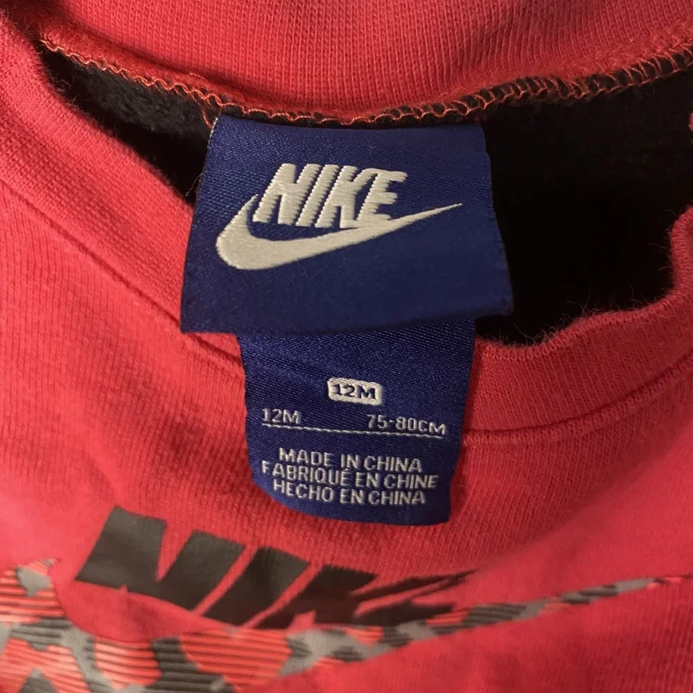 Nike Baby 12M Long Sleeve Red Shirt Sportswear